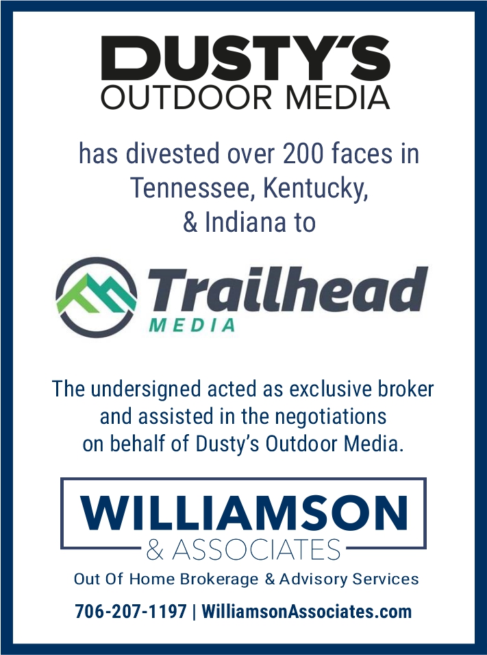 Dusty's Outdoor Media divests Tennessee, Kentucky and Alabama assets to Trailhead Media