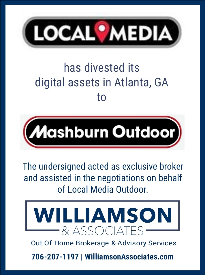 Local Media divests Atlanta Outdoor Advertising assets to Mashburn Outdoor